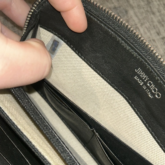 Jimmy Choo Filipa Long Wallet Black Silver Chrome Stars - Picture 10 of 15